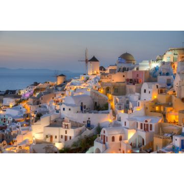 Lais Puzzle - Sonnenuntergang über dem Dorf Oia auf der Insel Santorin, Griechenland - 2.000 Teile