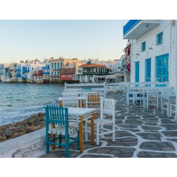 Lais Puzzle - Restaurant mit Blick auf Klein-Venedig auf Mykonos, Griechenland - 40, 100, 200, 500, 1.000 & 2.000 Teile