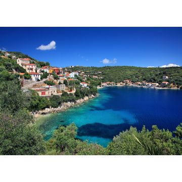 Lais Puzzle - Das Dorf Kioni, das schönste der Insel Ithaka. Präfektur Kefalonia, Ionisches Meer, Griechenland - 1.000 Teile