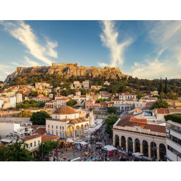 Lais Puzzle - Panoramablick auf den Monastiraki-Platz und die Akropolis bei Sonnenuntergang in Athen Griechenland - 40, 100, 200, 500, 1.000 & 2.000 Teile