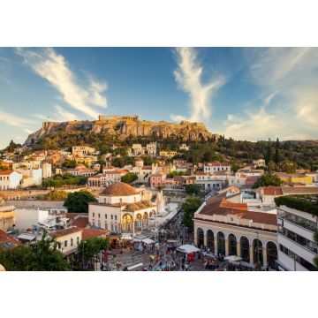 Lais Puzzle - Panoramablick auf den Monastiraki-Platz und die Akropolis bei Sonnenuntergang in Athen Griechenland - 1.000 Teile