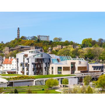 Lais Puzzle - Blick auf das neue Parlamentsgebäude unter dem Calton Hill - Edinburgh - 40, 100, 200, 500, 1.000 & 2.000 Teile