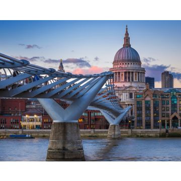 Lais Puzzle - St. Paul's Cathedral mit Millennium Bridge bei Sonnenuntergang - London, UK - 40, 100, 200, 500, 1.000 & 2.000 Teile