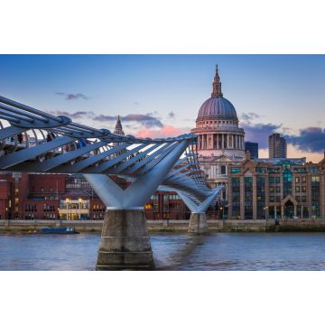 Lais Puzzle - St. Paul's Cathedral mit Millennium Bridge bei Sonnenuntergang - London, UK - 2.000 Teile