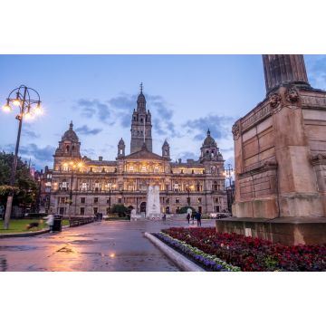 Lais Puzzle - City Chambers am George Square in Glasgow, Schottland, bei Nacht - 2.000 Teile