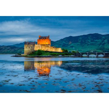 Lais Puzzle - Beeindruckende Abenddämmerung über dem See bei Eilean Donan Castle, Schottland - 1.000 Teile