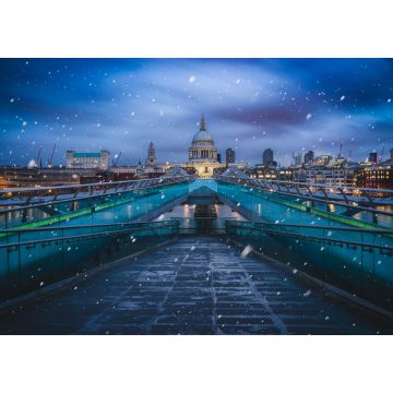 Lais Puzzle - Millenium Bridge an einem kalten Wintermorgen mit Schneefall, London, Vereinigtes Königreich - 1.000 Teile
