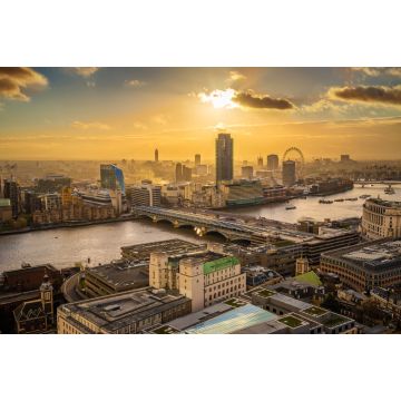Lais Puzzle - London, England - Panoramablick auf die Skyline von London bei Sonnenuntergang mit der Blackfriars-Brücke über die Themse - 2.000 Teile