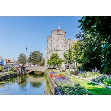 Lais Puzzle - Blick auf die Westgate-Türme vom Wetsgate Gardens Park in Canterbury an einem sonnigen Tag, England, UK - 1.000 Teile
