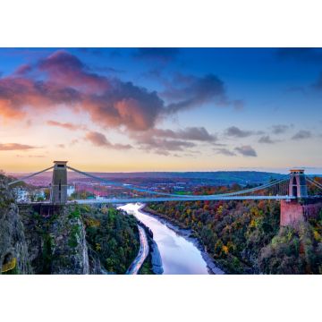 Lais Puzzle - Clifton-Hängebrücke im frühen Morgenlicht, Bristol, Avon, England, Vereinigtes Königreich - 1.000 Teile