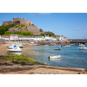 Lais Puzzle - Hafen von Gorey und Schloss Mont Orgueil auf Jersey - 1.000 Teile