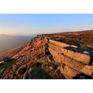Lais Puzzle - Frühlingslandschaft über den Gritstone-Felsformationen, Stanage Edge, Grafschaft Derbyshire; Peak District National Park; England; UK - 1.000 Teile
