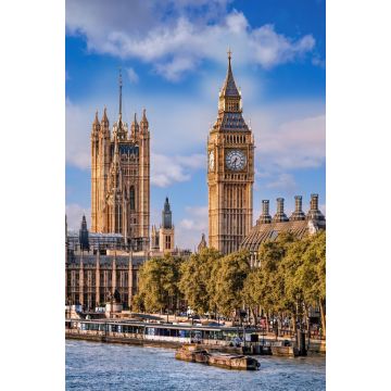 Lais Puzzle - Big Ben und Houses of Parliament mit Booten auf dem Fluss in London, England, UK - 2.000 Teile