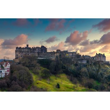 Lais Puzzle - Edinburgh Castle tagsüber mit blauem Himmel und Wolken - 2.000 Teile