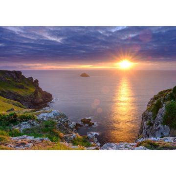 Lais Puzzle - Sommerlicher Sonnenuntergang über The Rumps und Pentire Head an der Nordküste von Cornwall, Großbritannien - 1.000 Teile