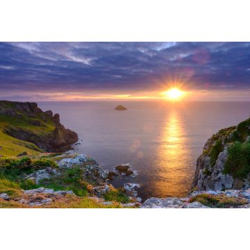 Lais Puzzle - Sommerlicher Sonnenuntergang über The Rumps und Pentire Head an der Nordküste von Cornwall, Großbritannien - 2.000 Teile