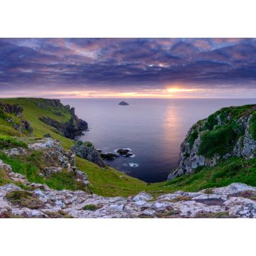 Lais Puzzle - Sommerlicher Sonnenuntergang über The Rumps und Pentire Head an der Nordküste Cornwalls, Vereinigtes Königreich - 1.000 Teile
