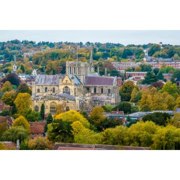 Lais Puzzle - Blick vom St. Giles Hill auf die Kathedrale in der Stadt Winchester, UK, im Herbst - 2.000 Teile