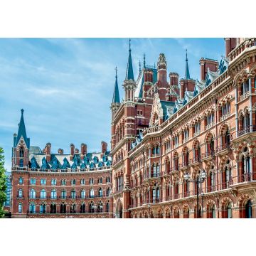 Lais Puzzle - Fassade des Bahnhofs St. Pancras International, eines zentralen Londoner Bahnhofs an der Euston Road, Bezirk Camden, London, Vereinigtes Königreich - 1.000 Teile
