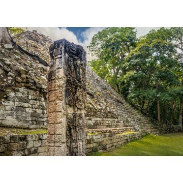Lais Puzzle - Pyramidentreppe und geschnitzte Stella in Maya-Ruinen - Archäologische Stätte Copan, Honduras - 1.000 Teile