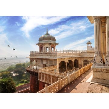 Lais Puzzle - Historisches Agra Fort mit Blick auf die Kuppel des Musamman Burj. Das Agra Fort ist ein UNESCO-Weltkulturerbe in Agra, Indien - 1.000 Teile