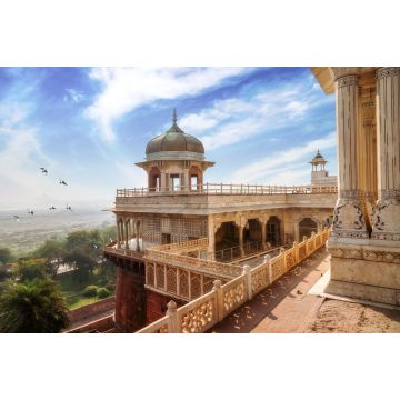 Lais Puzzle - Historisches Agra Fort mit Blick auf die Kuppel des Musamman Burj. Das Agra Fort ist ein UNESCO-Weltkulturerbe in Agra, Indien - 2.000 Teile
