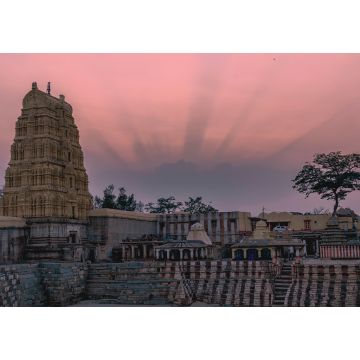 Lais Puzzle - Virupaksha-Tempel in Hampi, Karnataka, Indien, bei Sonnenuntergang - 1.000 Teile