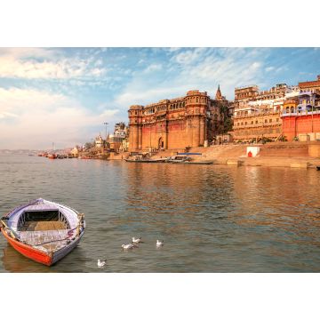 Lais Puzzle - Antike Architektur in Varanasi, Indien, mit Blick auf das Ganges-Ghat bei Sonnenuntergang - 1.000 Teile