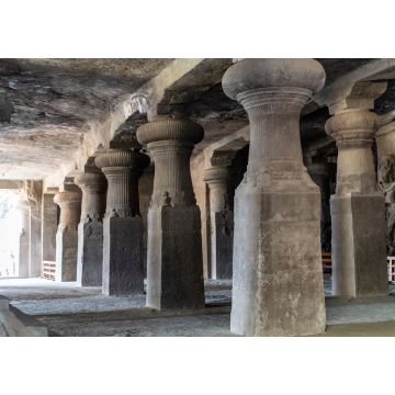 Lais Puzzle - Säulen in den Ruinen der Elephanta-Höhlen in Mumbai (Bombay) Indien auf der Insel Gharapuri - 1.000 Teile