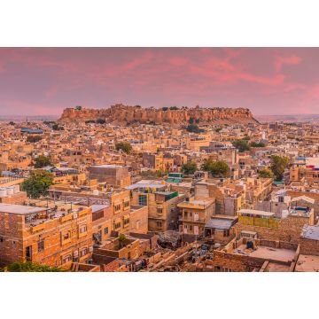 Lais Puzzle - Die goldene Stadt Jaisalmer leuchtet im Licht der untergehenden Sonne in Rajasthan, Indien - 1.000 Teile