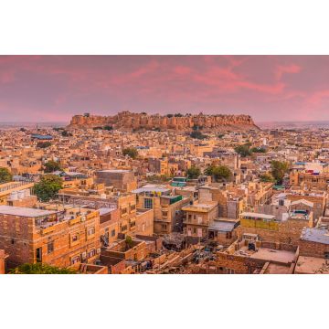 Lais Puzzle - Die goldene Stadt Jaisalmer leuchtet im Licht der untergehenden Sonne in Rajasthan, Indien - 2.000 Teile