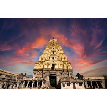 Lais Puzzle - Atemberaubende Aussicht auf den Sree Virupaksha-Tempel in Hampi am Ufer des Tungabhadra-Flusses, UNESCO-Weltkulturerbe, Karnataka, Indien - 2.000 Teile