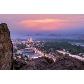 Lais Puzzle - Virupaksha-Tempel vom Matanga-Hügel aus gesehen in Hampi, Karnataka, Indien - 2.000 Teile