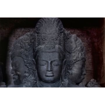 Lais Puzzle - Trimurti in den Elephanta-Höhlen bei Mumbai, Maharashtra, Indien - 2.000 Teile