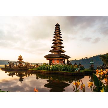 Lais Puzzle - Panorama des Tempels Pura Ulun Danu bei Sonnenaufgang am Bratan-See, Bali, Indonesien - 1.000 Teile