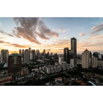 Lais Puzzle - Sonnenuntergang über dem Geschäftsviertel von Jakarta, Indonesien - 2.000 Teile