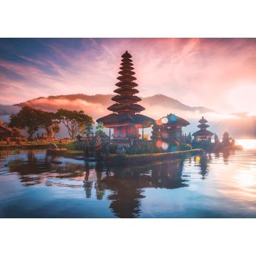 Lais Puzzle - Pura Ulun Danu Bratan, Hindu-Tempel auf Bratan See Landschaft mit Lens Flare bei Sonnenaufgang in Bali, Indonesien - 1.000 Teile