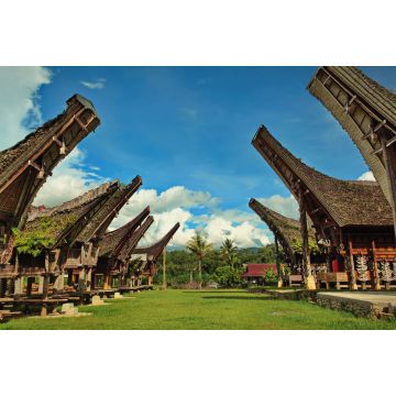 Lais Puzzle - Tongkonan traditionellen alten Häusern in Buntu Pune Dorf. Tana Toraja, Sulawesi. Indonesien - 2.000 Teile