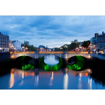 Lais Puzzle - O'Connell-Brücke in Dublin, Irland, unten am Fluss Liffey bei Sonnenuntergang - 1.000 Teile