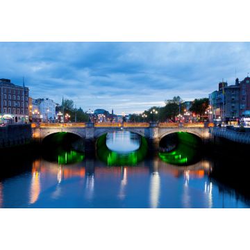 Lais Puzzle - O'Connell-Brücke in Dublin, Irland, unten am Fluss Liffey bei Sonnenuntergang - 2.000 Teile