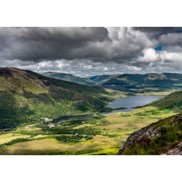 Lais Puzzle - Kylemore Lough und Kylemore Abbey vom Diamond Hill im Connmara National Park aus gesehen, Irland - 1.000 Teile