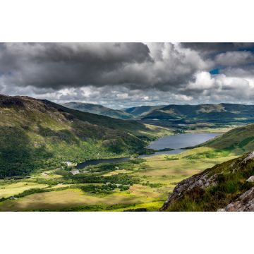 Lais Puzzle - Kylemore Lough und Kylemore Abbey vom Diamond Hill im Connmara National Park aus gesehen, Irland - 2.000 Teile