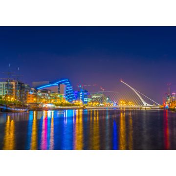 Lais Puzzle - Nachtansicht des Convention Center Dublin und der Samuel-Beckett-Brücke, Irland - 1.000 Teile