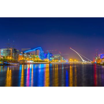 Lais Puzzle - Nachtansicht des Convention Center Dublin und der Samuel-Beckett-Brücke, Irland - 2.000 Teile