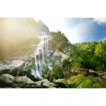 Lais Puzzle - Majestätische Wasserkaskade des Powerscourt Waterfall, des höchsten Wasserfalls in Irland. Touristenattraktionen in Wicklow, Irland - 2.000 Teile