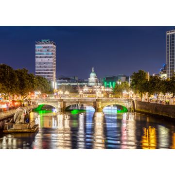 Lais Puzzle - O'Connell-Brücke in Dublin, Irland, bei Nacht - 1.000 Teile