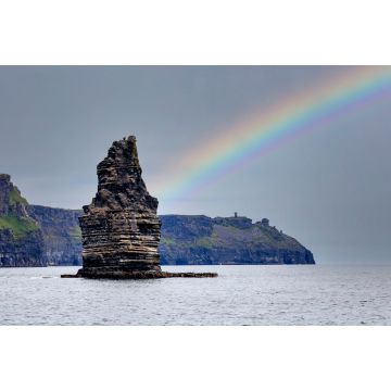 Lais Puzzle - Irische Touristenattraktion auf dem Land in der Grafschaft Clare. Die Cliffs of Moher und Schloss Irland. Epische irische Landschaft UNESCO Global Geopark the wild atlantic way - 2.000 Teile
