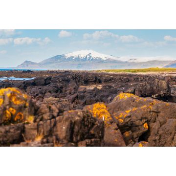 Lais Puzzle - Wunderschöne Landschaft aus Vulkangestein in Island mit dem Hintergrund des Snæfellsjökull-Gletschers auf der Halbinsel Snæfellsnes. Island - 2.000 Teile