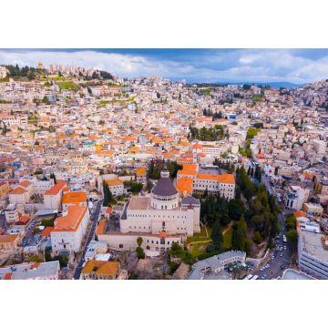 Lais Puzzle - Verkündigungsbasilika über den Häusern der Altstadt von Nazareth - 1.000 Teile