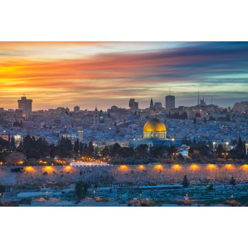 Lais Puzzle - Altstadt von Jerusalem. Stadtbild von Jerusalem, Israel mit Felsendom bei Sonnenuntergang - 2.000 Teile